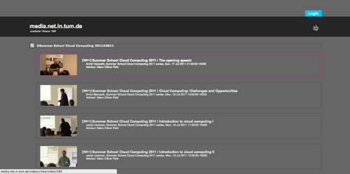 The overview page to the cloud computing summer school 2011.